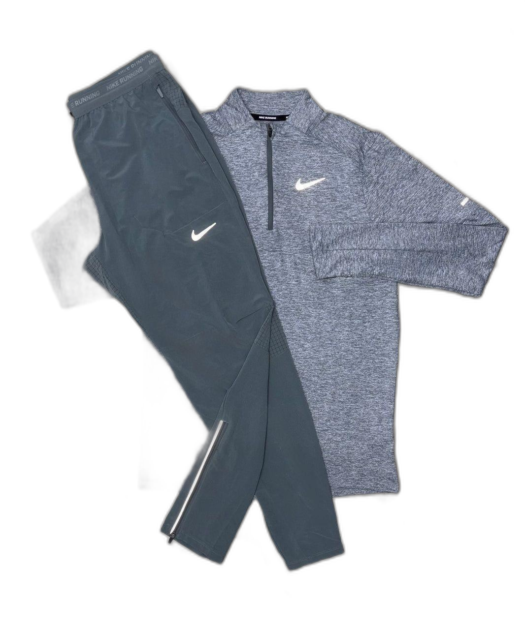 1/4 ZIP L/D GREY