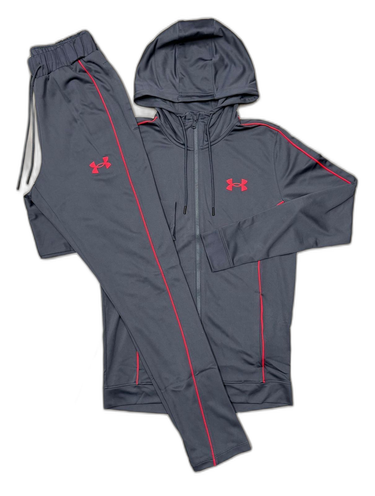 Under Armour Charcoal / Red Tracksuit
