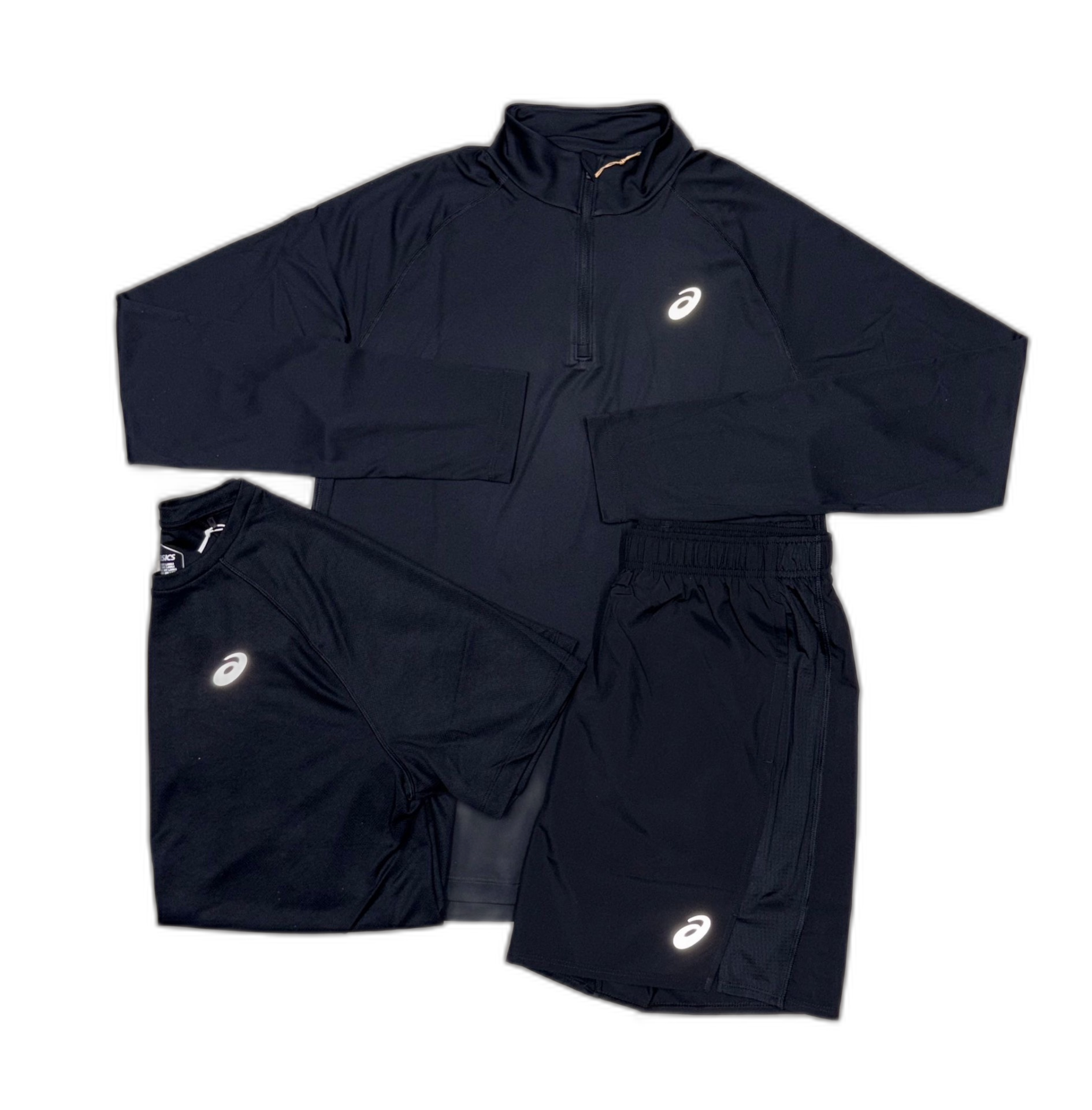 Asics Black Q Zip 3 Piece Set