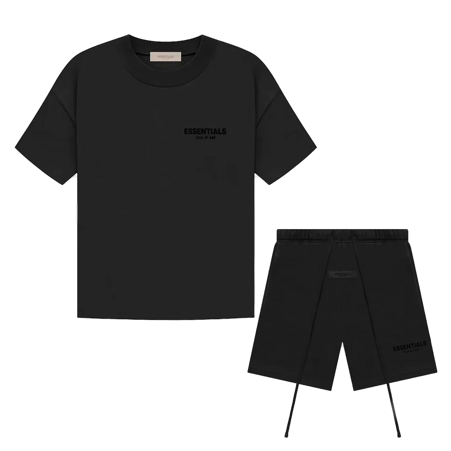 FEAR OF GOD ESSENTIALS 'BLACK' SHORT SET