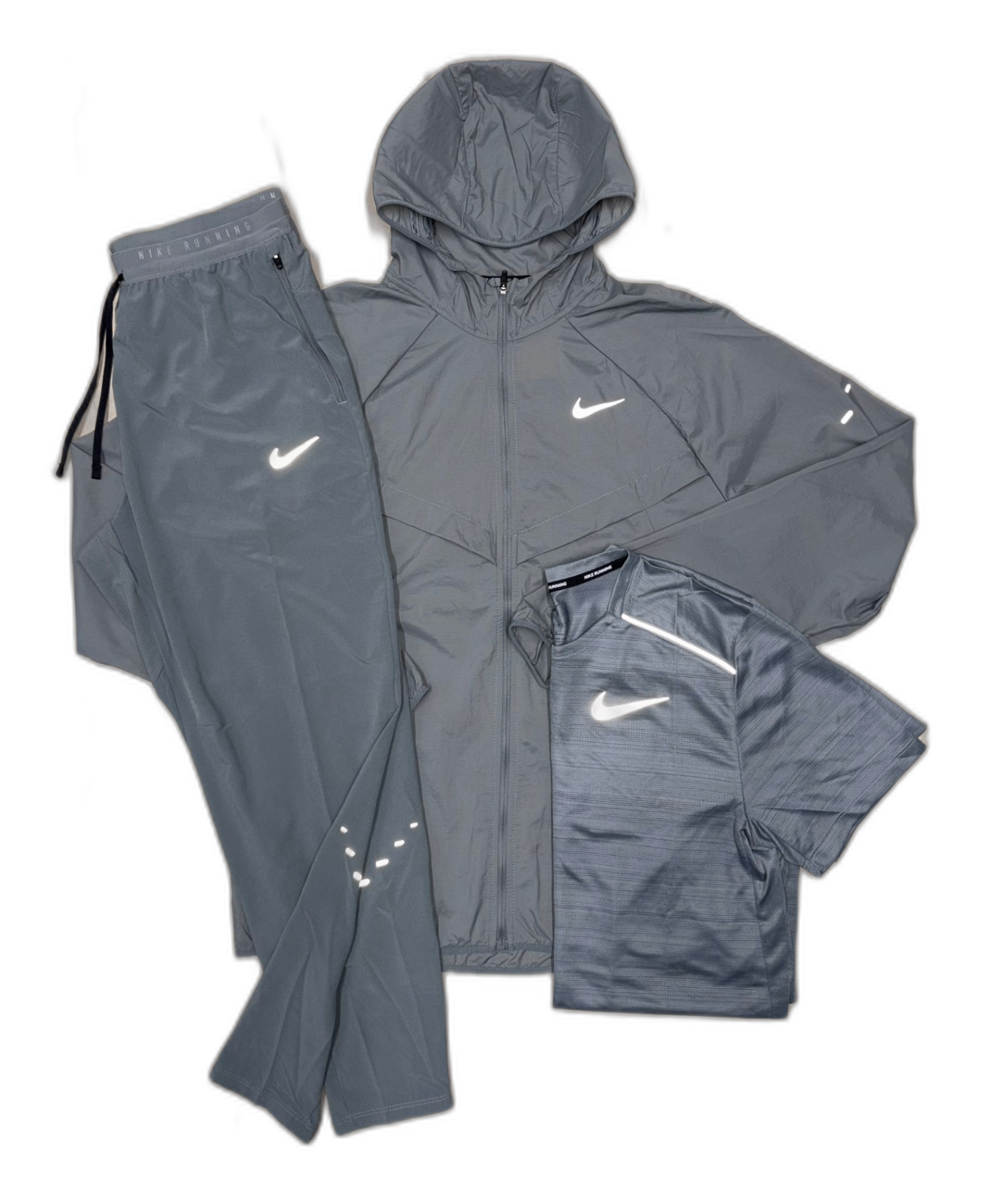 Nike Grey Windrunner & Stride Pants 3 Piece