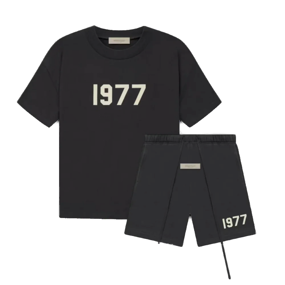 FEAR OF GOD ESSENTIALS 1977 'IRON' SHORT SET