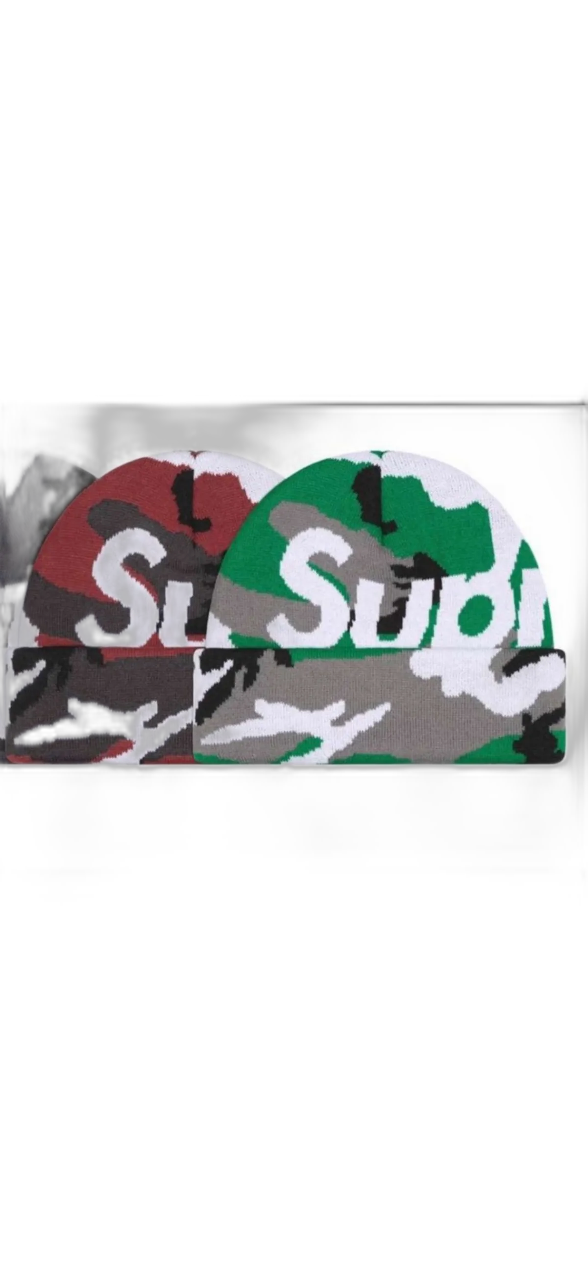 Supreme FW25 Big Logo Camo Beanie