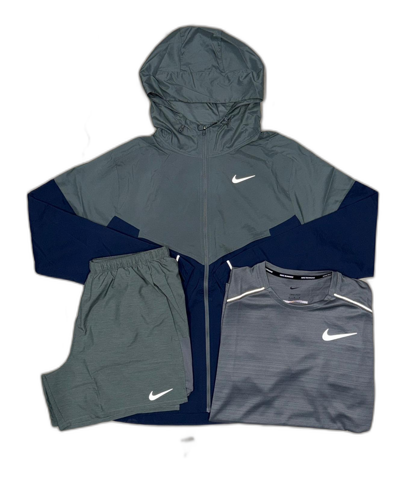 Nike Grey / Navy Windrunner 3 Piece