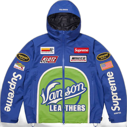 Supreme Vanson Leathers Gore-Tex Shell Jacket Royal