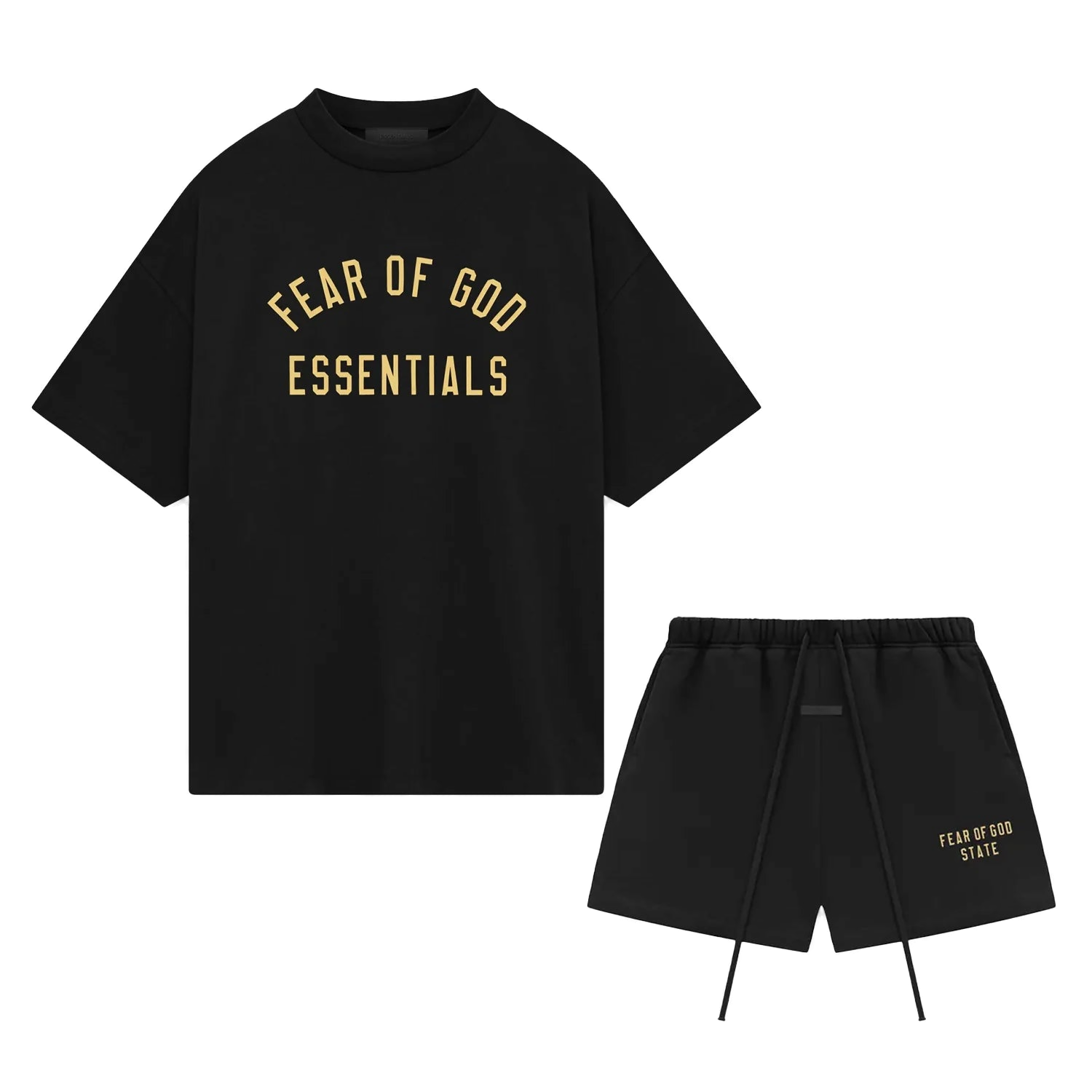 FEAR OF GOD FW24 ESSENTIALS 'BLACK' SHORT SET
