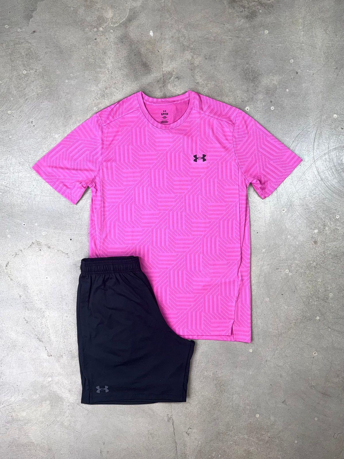 Under Armour Pink Geo Short Set