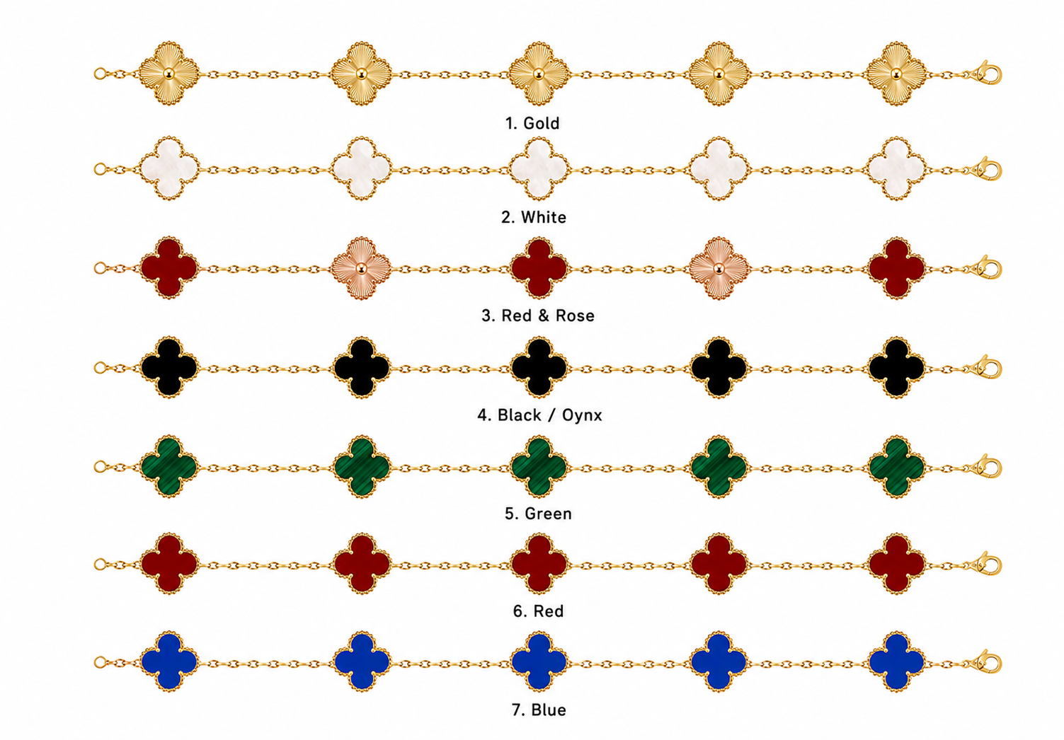 Van Cleef & Arpels Vintage Alhambra 5 Motif Bracelet